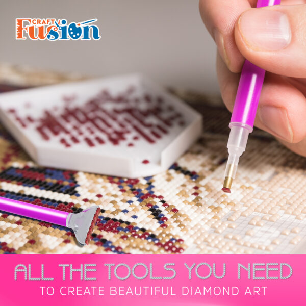 Craft Fusion Diamond Painting Tools and Accessories - Diamond Art Kits for Adults and Kids - DIY Gem Art Supplies for Adults - Image 6
